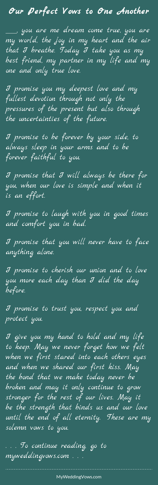 Wedding Vows I Promise To Laugh With You