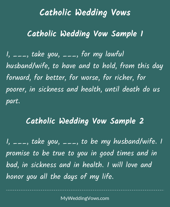 Catholic wedding exchange of rings