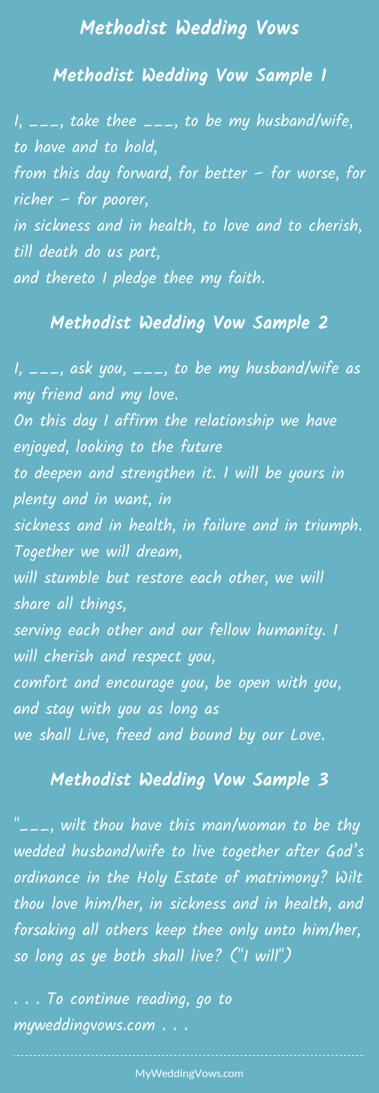 Methodist Wedding Vows