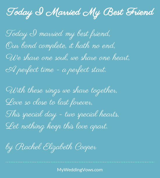 Friends Getting Married Poems Wedding Ideas